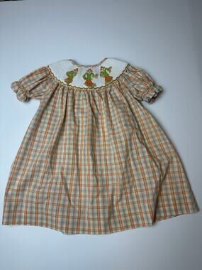 12 M Banana Split Smocked
Scarecrow Bishop Dress